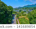 View to the southwest (including the town of Nanasawa) from the forest bridge in Nanasawa Forest Park, Atsugi City, Kanagawa Prefecture. 141689854