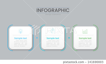 Infographic 3 options design elements for your business data. Vector Illustration. Infographic 3 options design elements for your business data. Vector Illustration. 141690003