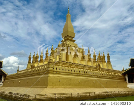 The Golden Temple of That Luang in Vientiane, Laos, is a perfect spot for Instagram photos. The Golden Temple of That Luang in Vientiane, Laos, is a perfect spot for Instagram photos. 141690210