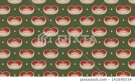 Seamless Pattern Minimal Christmas Scallop Wave Seamless Pattern Minimal Christmas Scallop Wave 141690334