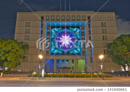 [大阪市府（夜景）] 大阪府大阪市北區中之島 141690661