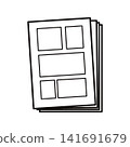 Comic paper icon vector 141691679