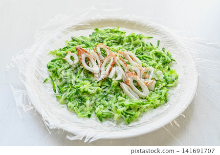 Easy microwave zucchini okonomiyaki-style Easy microwave zucchini okonomiyaki-style 141691707