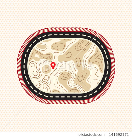 Vintage Topographic Map Merit Badge Vector, Retro Scout Embroidery Patch, Outdoor Navigation Achievement Emblem for Camping, Hiking, Apparel, Stickers and Adventure Designs Vintage Topographic Map Merit Badge Vector, Retro Scout Embroidery Patch, Outdoor Navigation Achievement Emblem for Camping, Hiking, Apparel, Stickers and Adventure Designs 141692371