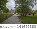 Kolozha Park with a view of the St. Boris and Gleb Church and the Memorial Stone to David Gorodensky. Grodno, Republic of Belarus 141692383