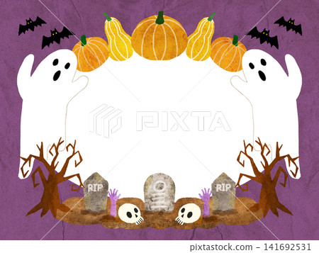 Dark pop Halloween decorative frame, purple background photo frame (transparent in the center) Dark pop Halloween decorative frame, purple background photo frame (transparent in the center) 141692531