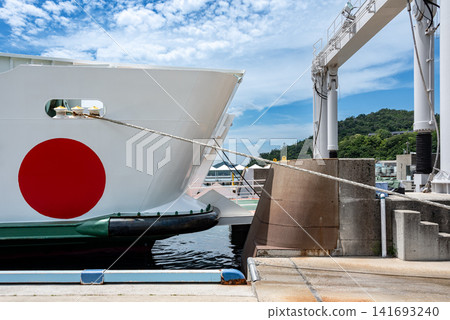 渡輪停靠在香川縣宮之浦港(直島) 渡輪停靠在香川縣宮之浦港(直島) 141693240