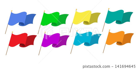 Colored waving flags Colored waving flags 141694645