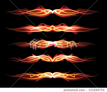 Fire flame burning dividers Fire flame burning dividers 141694750