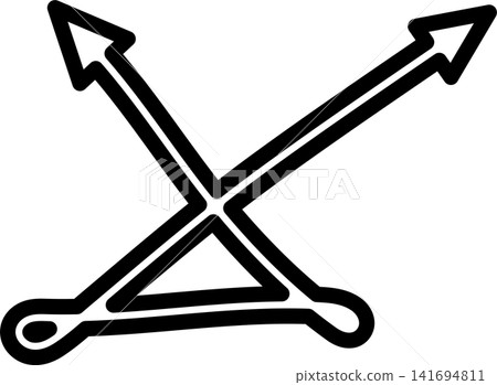 Arrows bold line. Freehand style, direction, cursor Arrows bold line. Freehand style, direction, cursor 141694811