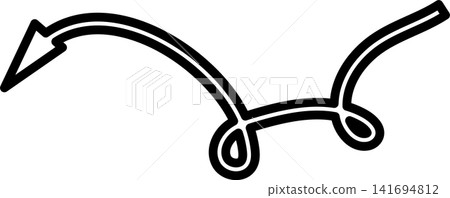 Arrows bold line. Freehand style, direction, cursor Arrows bold line. Freehand style, direction, cursor 141694812