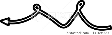 Arrows bold line. Freehand style, direction, cursor 141694834