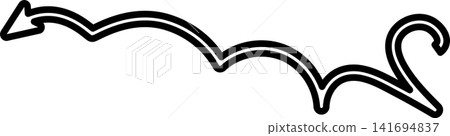 Arrows bold line. Freehand style, direction, cursor 141694837