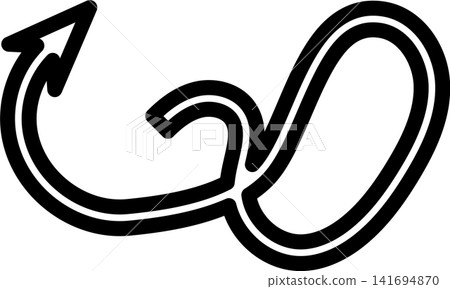 Arrows bold line. Freehand style, direction, cursor Arrows bold line. Freehand style, direction, cursor 141694870