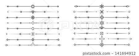 Decorative lines text dividers Decorative lines text dividers 141694912