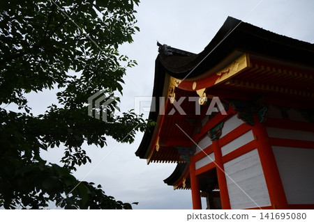 Traditional temples and pagodas in Kyoto historic district Japan 141695080