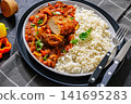 American Ground Meat Patty In Pepper Tomato Sauce 141695283