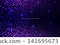 Technology futuristic square blue and purple glowing background. 141695673