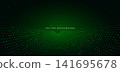 Elegant abstract green technology background featuring glowing circular particles. 141695678