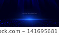 Scene blue dotted light diagonal on dark blue background. 141695681