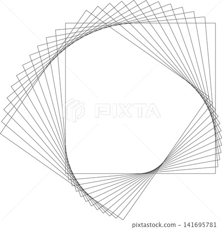 Dynamic lines in square logo, symbol, icons, monogram 141695781