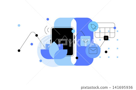Smartwatch. Wellness and wearable technologies, big data and statistics. Personal dashboard and health metrics Smartwatch. Wellness and wearable technologies, big data and statistics. Personal dashboard and health metrics 141695936