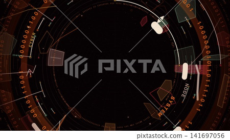 A futuristic data communication graphic inspired by cyberspace. 141697056