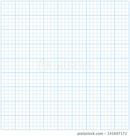 Mathematics pattern. Typographical template for making notebooks production. Squared wide blue grid paper. Grid texture on white background. Blank blue notebook sheets. School backdrop. Mathematics pattern. Typographical template for making notebooks production. Squared wide blue grid paper. Grid texture on white background. Blank blue notebook sheets. School backdrop. 141697171