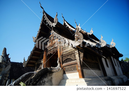 Ancient chapel Architecture lanna temple is Wat Inthrawat of Chiang Mai in Thailand. Ancient chapel Architecture lanna temple is Wat Inthrawat of Chiang Mai in Thailand. 141697522