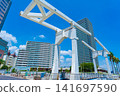 Kobe City, Hyogo Prefecture, Kobe Port Harbor Walk's drawbridge 141697590