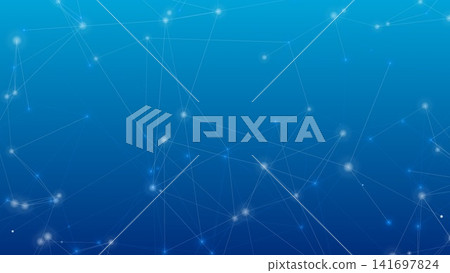 A glowing network against a blue gradient background A glowing network against a blue gradient background 141697824