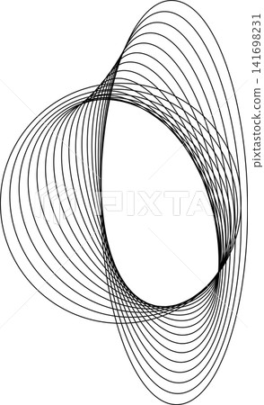 Oval line with geometric circle blending for logo, symbol, icon Oval line with geometric circle blending for logo, symbol, icon 141698231