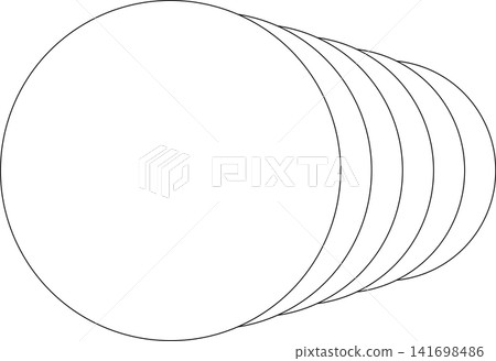 Circle white overlapping frame blend flowing. Technology design 141698486