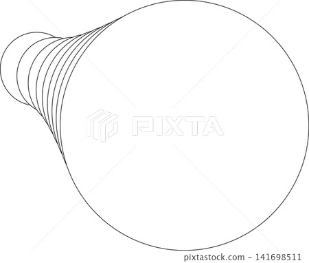 Circle white overlapping frame blend flowing. Technology design 141698511