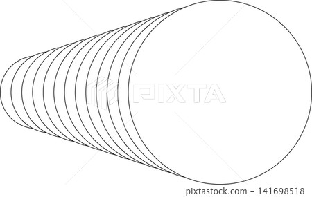 Circle white overlapping frame blend flowing. Technology design 141698518