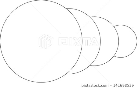 Circle white overlapping frame blend flowing. Technology design 141698539