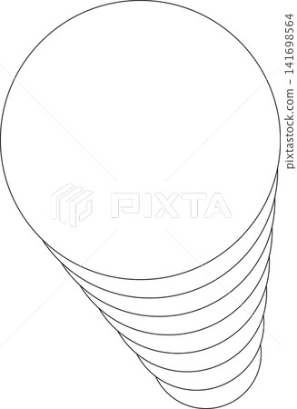 Circle white overlapping frame blend flowing. Technology design 141698564