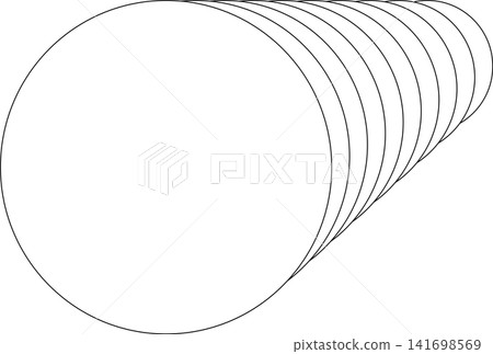 Circle white overlapping frame blend flowing. Technology design 141698569