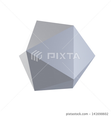 Polygon polyhedron design, white background object Polygon polyhedron design, white background object 141698602