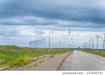 Otonrui Wind Power Plant, located along the Orolon Line in Horonobe Town, Hokkaido 141698730