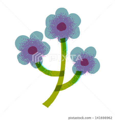 A cute illustration of blue flowers in a Scandinavian style. A cute illustration of blue flowers in a Scandinavian style. 141698962