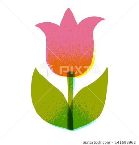 Cute Scandinavian-style tulip illustration Cute Scandinavian-style tulip illustration 141698968