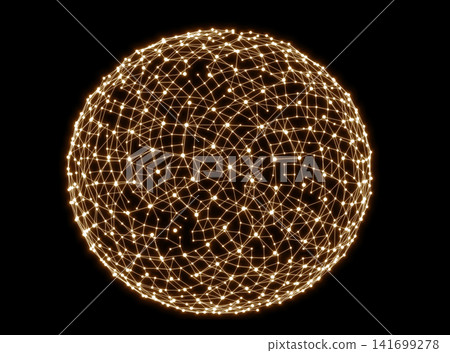 Abstract CG illustration of a network of glowing spheres Abstract CG illustration of a network of glowing spheres 141699278