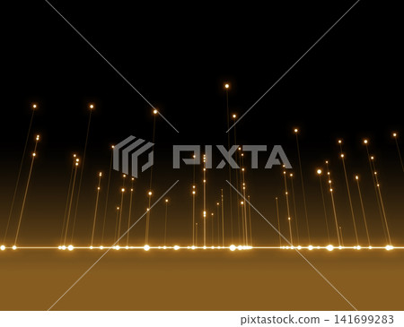 A futuristic cityscape with rows of glowing lines. A futuristic cityscape with rows of glowing lines. 141699283