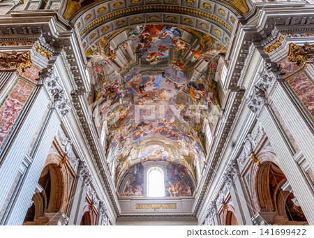 Sant Ignazio church ceiling frescoe, Rome, Italy Sant Ignazio church ceiling frescoe, Rome, Italy 141699422