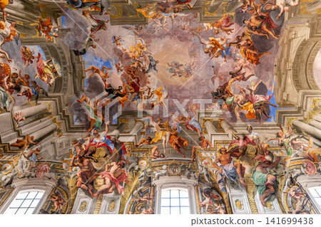 Sant Ignazio church ceiling frescoe, Rome, Italy Sant Ignazio church ceiling frescoe, Rome, Italy 141699438