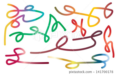 Bold neon gradient scribbles and energetic loops for contemporary graphic design projects set. Bold neon gradient scribbles and energetic loops for contemporary graphic design projects set. 141700178
