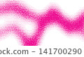 Abstract pink halftone wave pattern with square dots on white background 141700290