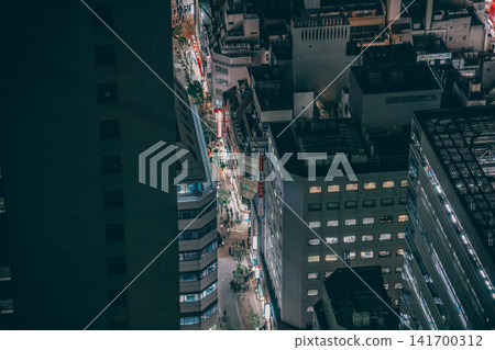 April 24 2026 High Angle Shinjuku Urban Street Intersection Night April 24 2026 High Angle Shinjuku Urban Street Intersection Night 141700312