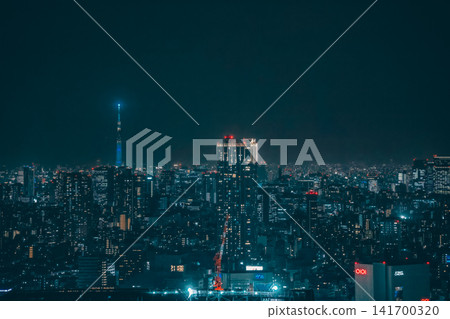 April 24 2026 Distant Tokyo Skytree Spire Night Panorama, Japan April 24 2026 Distant Tokyo Skytree Spire Night Panorama, Japan 141700320